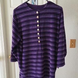 Gertrude Davenport Vintage Velour Top Size XL